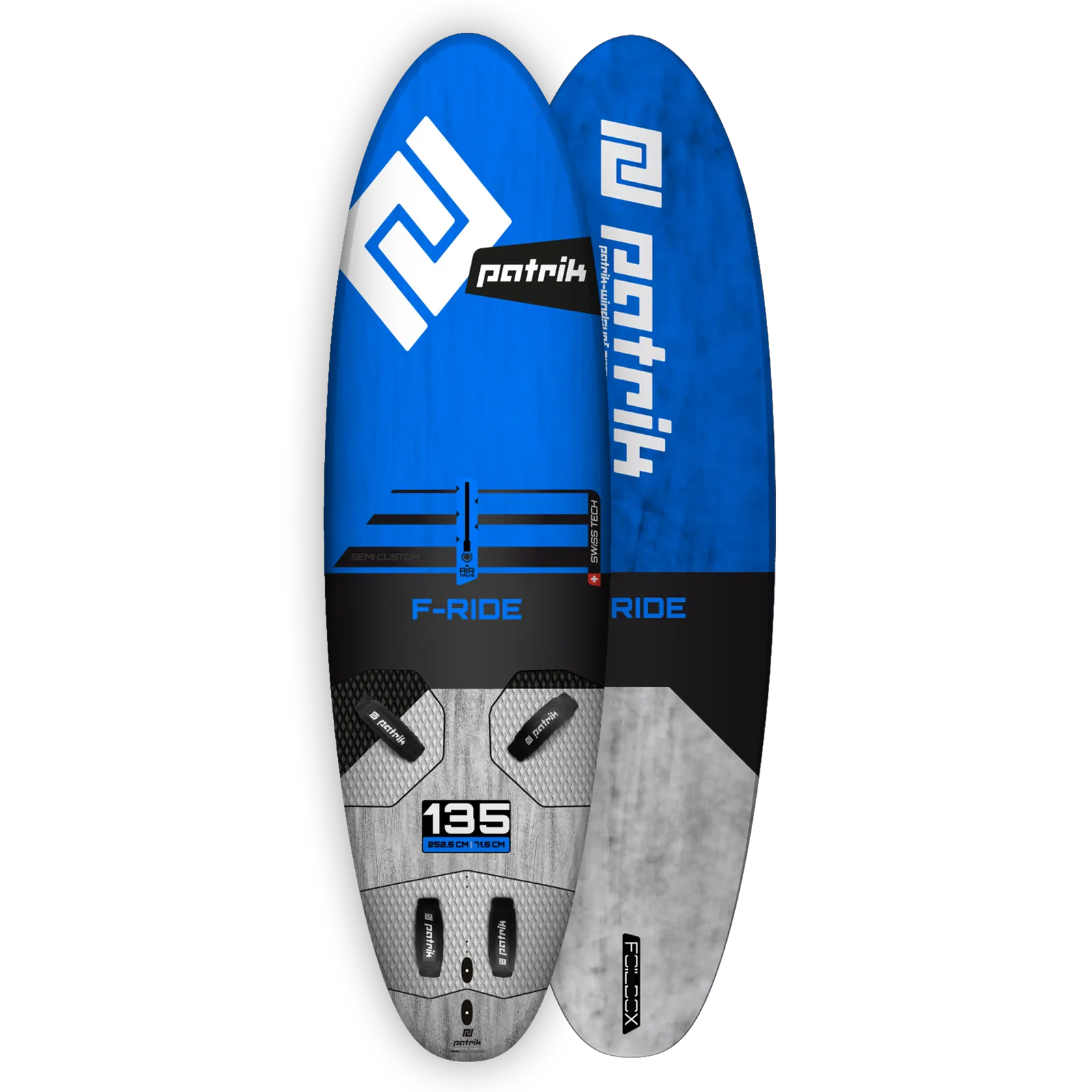 Tabla de windsurf PATRIK F-Ride 135, cubierta y fondo